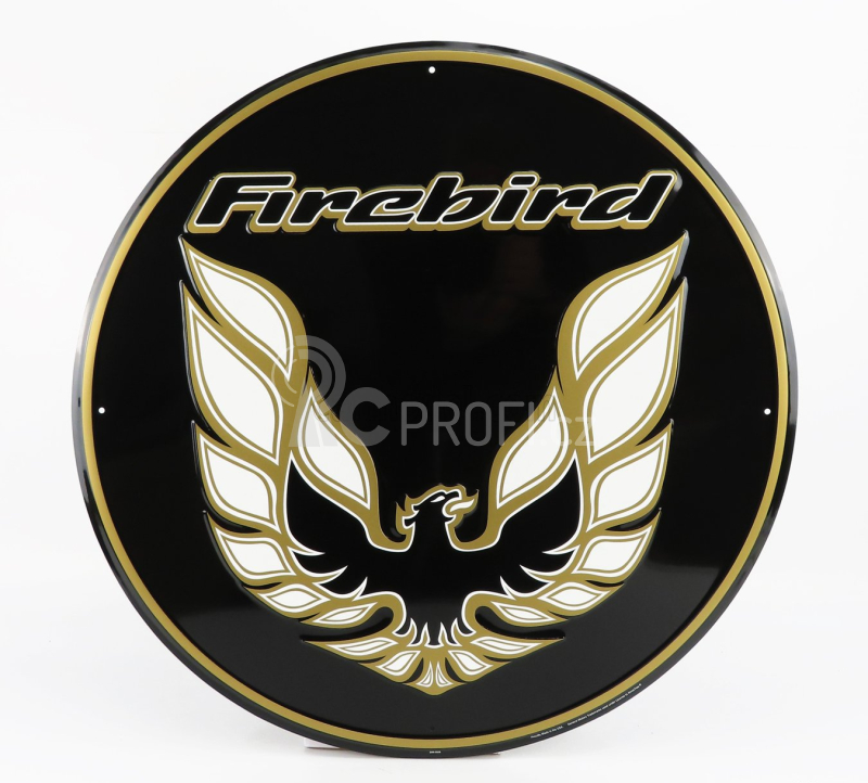 Edicola Accessories Metal Round Plate - Firebird Gm 1:1 Černá Zlatá Bílá