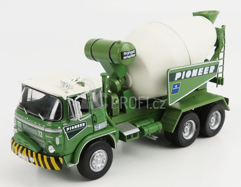 Edicola Barreiros Centauro Truck Cement Mixer Betoniera 3-assi 1968 1:43 Zelená Bílá