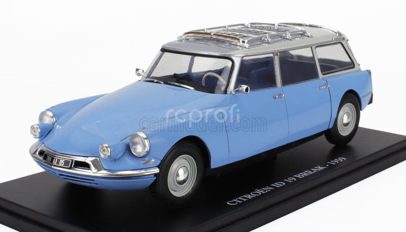 Edicola Citroen Id19 Sw Station Wagon 1959 - Con Vetrina - With Showcase 1:24 Světle Modrá Šedá