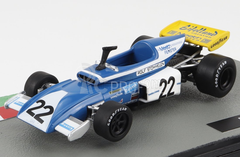 Edicola Eifelland F1  E21 N 22 Season 1972 Rolf Stommelen 1:43 Světle Modrá Bílá Žlutá