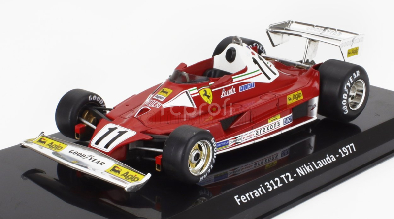 Edicola Ferrari F1  312 T2 N 11 World Champion Season 1977 Niki Lauda - Con Vetrina - With Showcase 1:24 Red