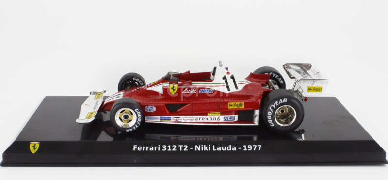 Edicola Ferrari F1  312 T2 N 11 World Champion Season 1977 Niki Lauda - Con Vetrina - With Showcase 1:24 Red