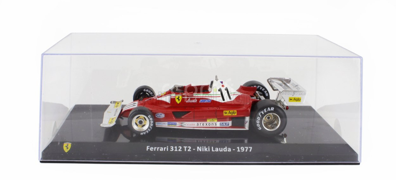 Edicola Ferrari F1  312 T2 N 11 World Champion Season 1977 Niki Lauda - Con Vetrina - With Showcase 1:24 Red