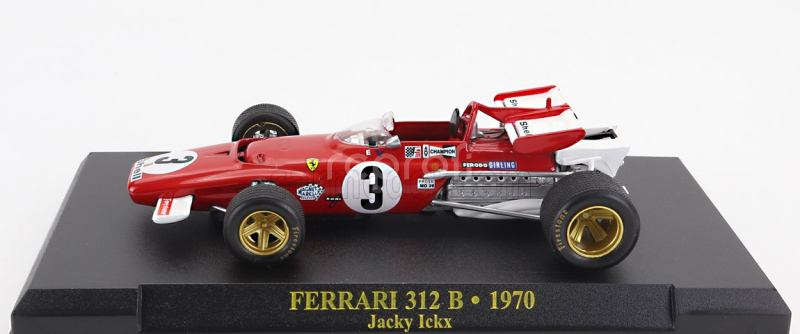 Edicola Ferrari F1  312b N 3 Season 1970 Jacky Ickx 1:43 Červená Bílá