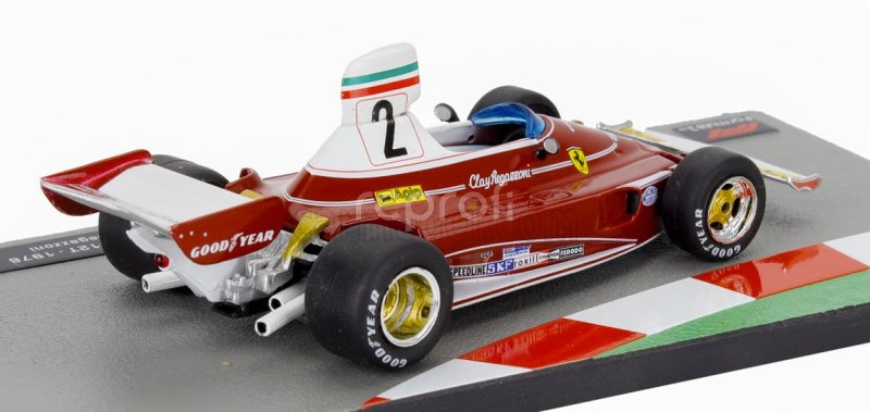 Edicola Ferrari F1  312t2 Team Scuderia Ferrari Sefac N 2 Season 1976 Clay Regazzoni 1:43 Červená Bílá