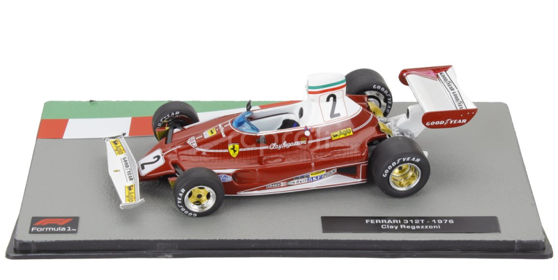 Edicola Ferrari F1  312t2 Team Scuderia Ferrari Sefac N 2 Season 1976 Clay Regazzoni 1:43 Červená Bílá