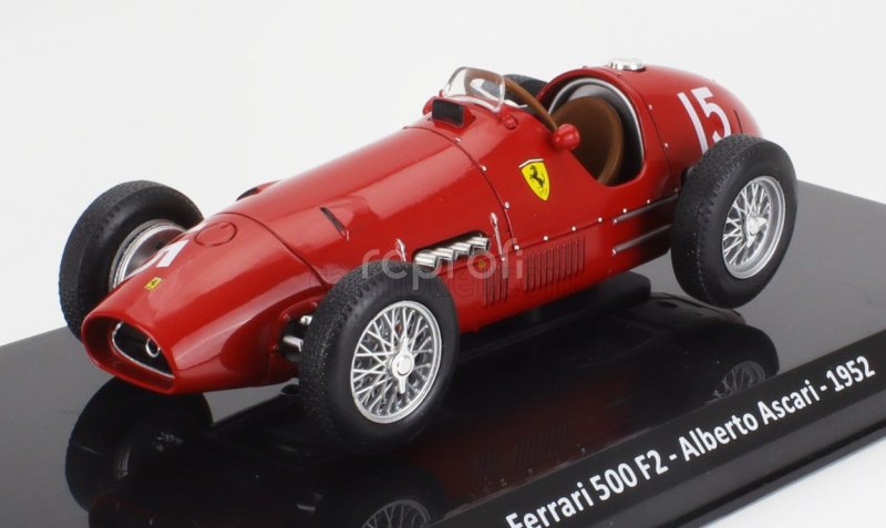 Edicola Ferrari F1  500 F2 N 15 World Champion Season 1952 Alberto Ascari - Con Vetrina - With Showcase 1:24 Red