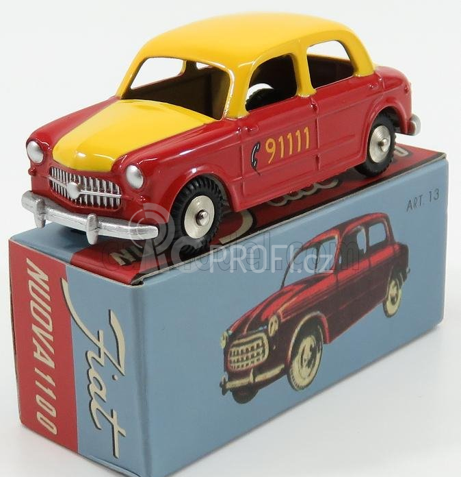 Edicola Fiat Nuova 1100 Taxi Berna Faro Centrale 1956 1:48 Červená Žlutá