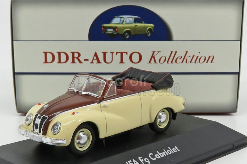 Edicola IFA F9 468 Cabriolet Open 1953 1:43 Krémově Hnědá