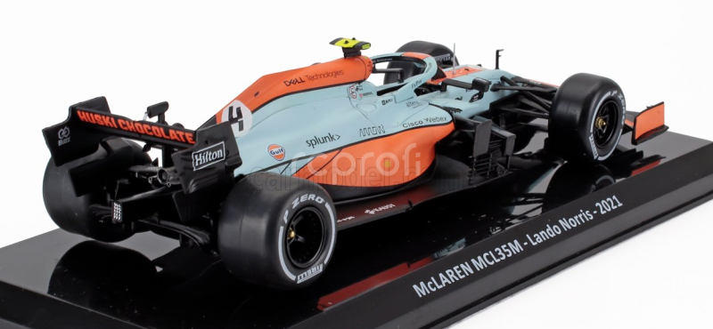Edicola Mclaren F1  Mcl35l Team Mclaren N 4 3rd Monaco Gp 2021 Lando Norris - Blister Box 1:24 Oranžová Světle Modrá