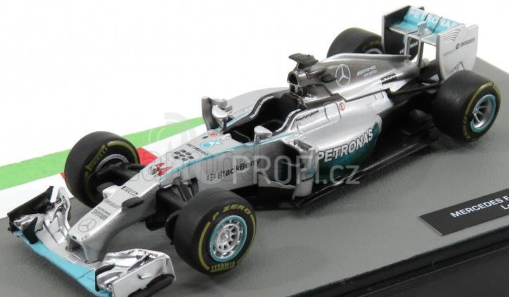 Edicola Mercedes gp F1  W05 Hybrid Amg Petronas N 44 Lewis Hamilton Season 2014 World Champion 1:43 Stříbrná Zelená
