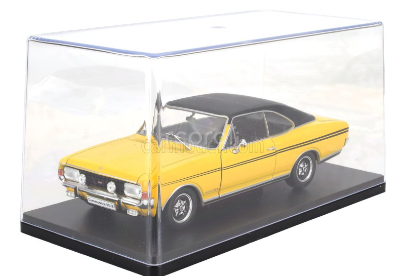 Edicola Opel Commodore A Gs/e Coupe 1970 - Con Vetrina - With Showcase 1:24 Žlutá Černá
