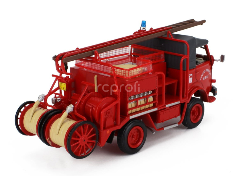 Edicola Renault Galion Tanker Truck Fire Engine Aubiat 1961 1:43 Červená Šedá