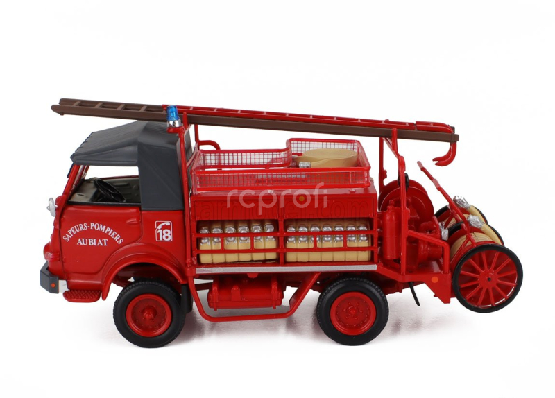 Edicola Renault Galion Tanker Truck Fire Engine Aubiat 1961 1:43 Červená Šedá