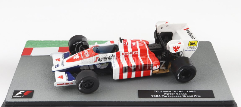 Edicola Toleman F1  Tg184 Hart Turbo N 19 Portugal Gp 1984 Ayrton Senna 1:43 Modrá Bílá Červená