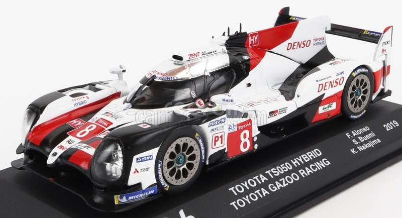 Edicola Toyota Ts050 Hybrid Team Toyota Gazoo Racing N 8 Winner 24h Le Mans 2019 Sebastien Buemi - Kazuki Nakajima - Fernando Alonso 1:43 Bílá Červená Černá