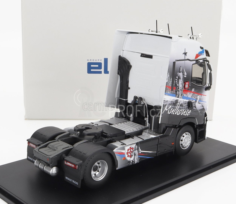 Eligor Renault T-line High Tractor Truck Mulhouse 2-assi 2021 1:43 Černá Bílá
