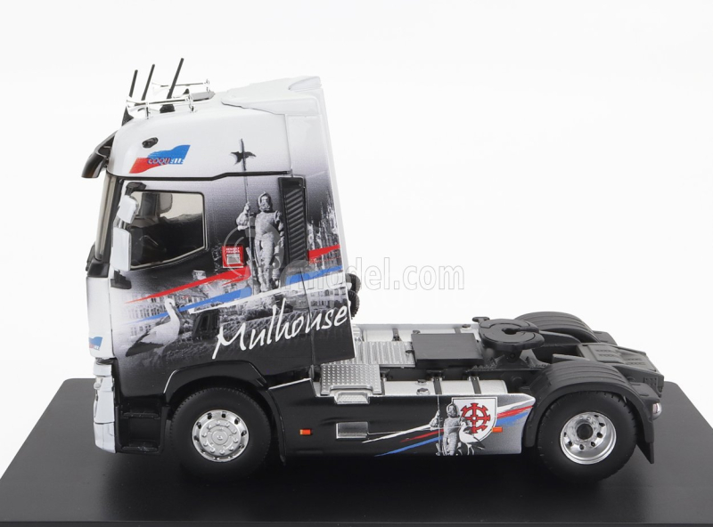 Eligor Renault T-line High Tractor Truck Mulhouse 2-assi 2021 1:43 Černá Bílá
