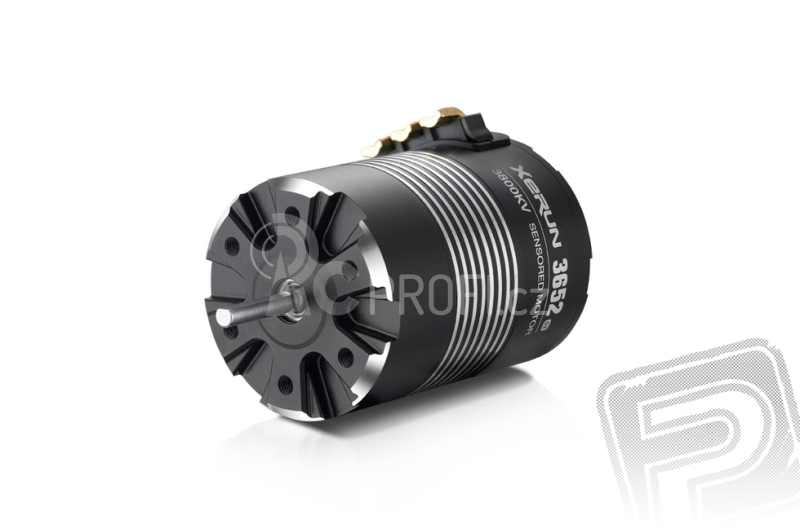 XERUN 3652 SD, 3100Kv - G2 - černý - včetně 23 zubů/48DP pastorku