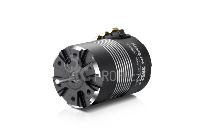 XERUN 3652 SD, 3800Kv - G2 - černý - včetně 23 zubů/48DP pastorku