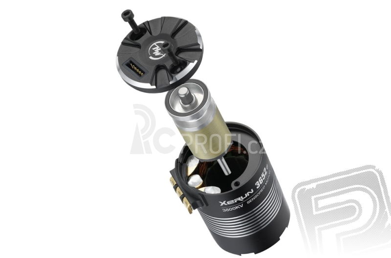 XERUN 3652 SD, 4500Kv - G2 - černý - včetně 21 zubů/48DP pastorku