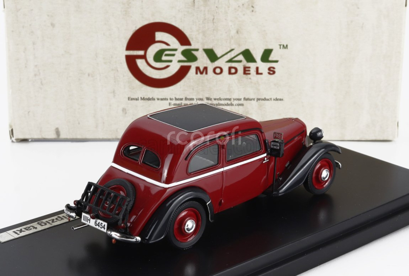 Esval model Adler Trumpf Junior Lipsia Taxi  1934 1:43 Červená Černá Bílá