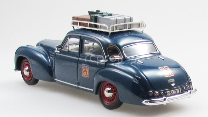 Esval model Delage D6-3l By Autobineau Taxi Paris Closed Roof With Baggage 1954 1:43 Modrá Červená