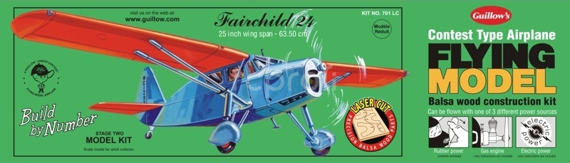 Fairchild 24 (635mm), laser. vyřezávaný