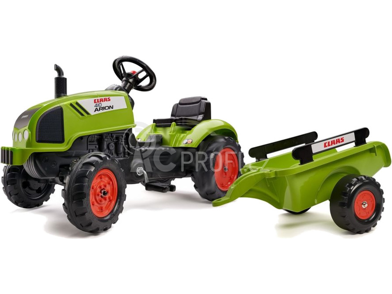 FALK - Šlapací traktor Claas Arion 410 s vlečkou