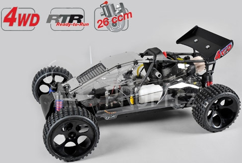 FG Buggy WB 535, 4WD, RTR, čirá karoserie