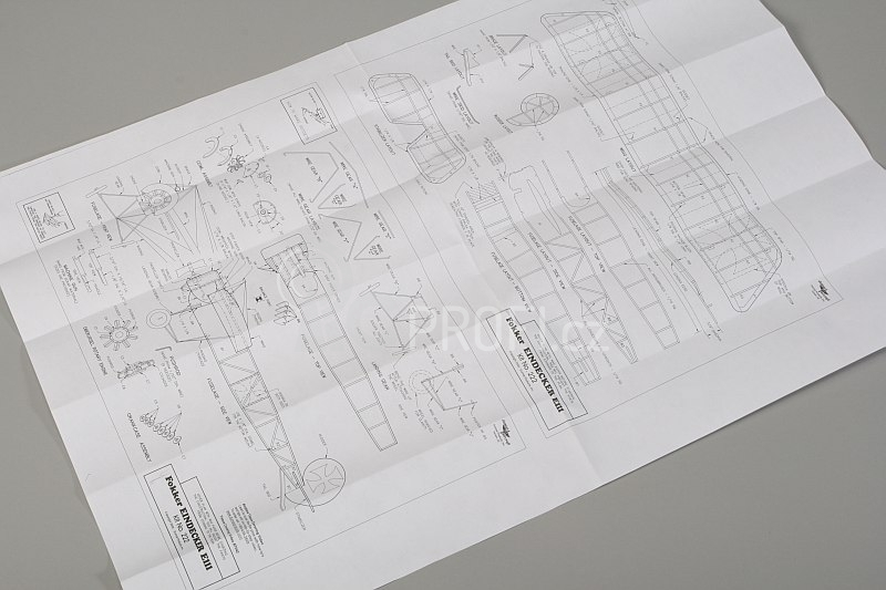 Fokker E III 445mm laser. vyřezávaný