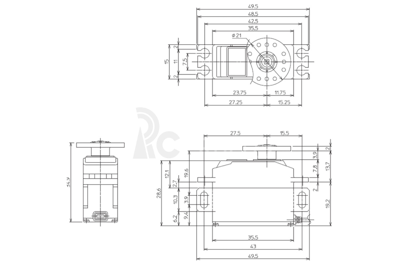 Futaba S9670SV (5,5kg 0,09s/60°)