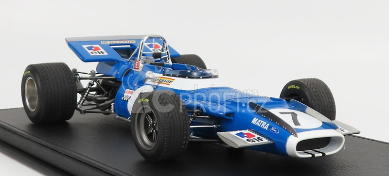 Gp-replicas Matra simca F1 Ms80 N 7 2nd French Gp 1969 J.P.Beltoise 1:18, modrá