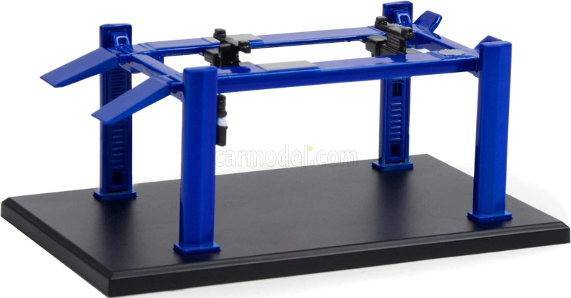 Greenlight Accessories Garage Set Officina - Ponte Sollevatore Auto - Four Post Lift 1:64 Blue