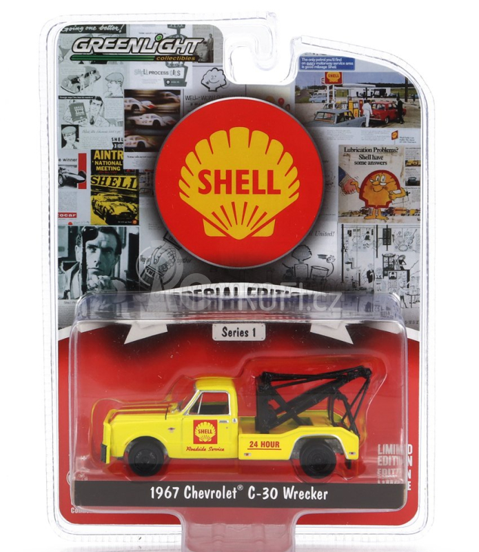 Greenlight Chevrolet C-30 Truck Pick-up Shell Odtahový vůz 1967 1:64, žlutá