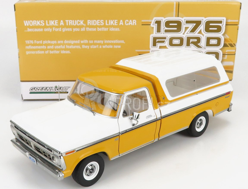 Greenlight Ford usa F-100 Pick-up 1956 Closed 1976 1:18, žlutá