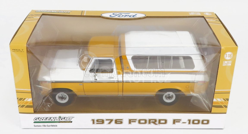 Greenlight Ford usa F-100 Pick-up 1956 Closed 1976 1:18, žlutá