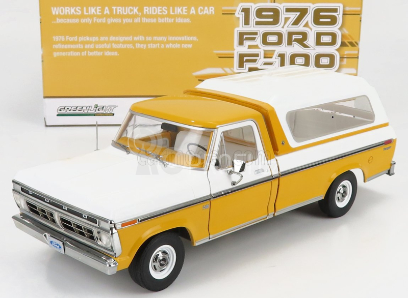 Greenlight Ford usa F-100 Pick-up 1956 Closed 1976 1:18, žlutá