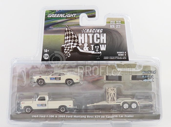 Greenlight Ford usa F-100 Pick-up 1969 + Mustang Boss 429 Coupe 1969 1:64