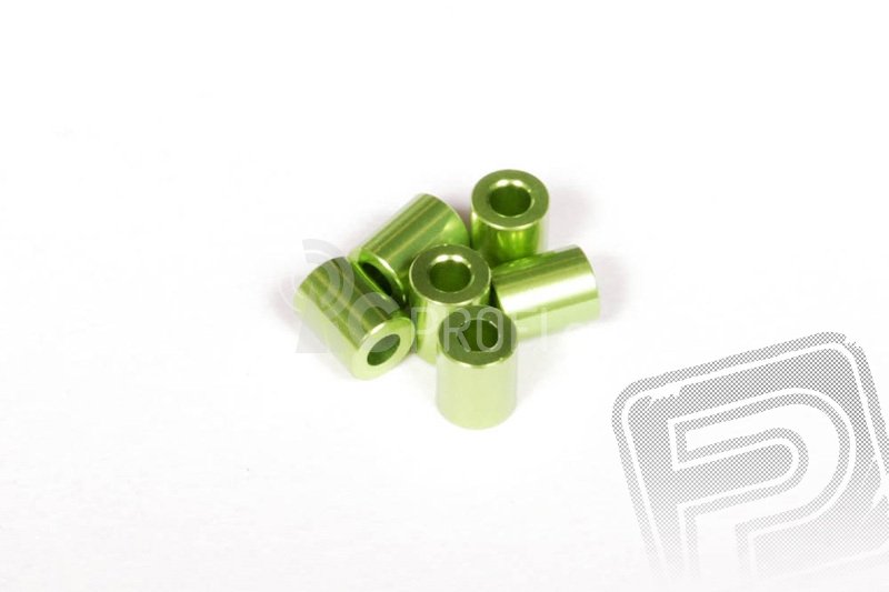 Hliníkové podložky 7,5x6mm zelené (6 ks.)