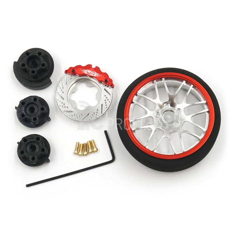 Hliníkový volant pro RC vysílač Futaba, KO, Sanwa, Červený