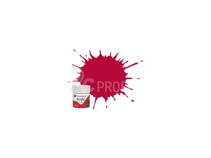 Humbrol akrylová barva #RC423 karmínově červená matná 14ml