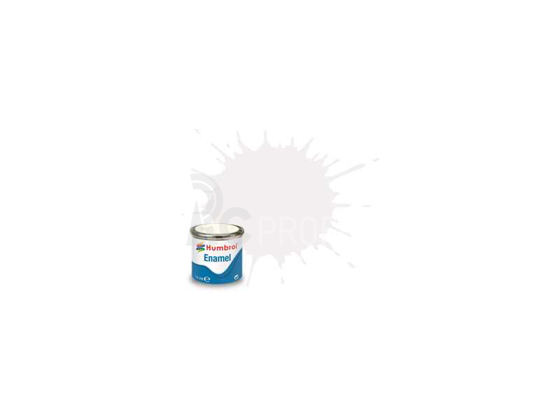 Humbrol emailová barva #130 bílá polomatná 14ml