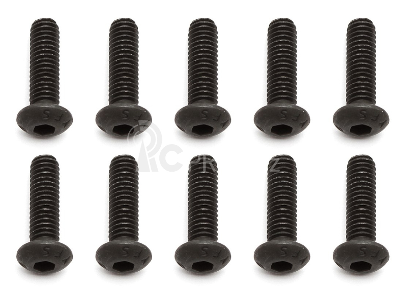 Imbusové šrouby s čočkovitou hlavou M4x10 mm FHCS, 10 ks.