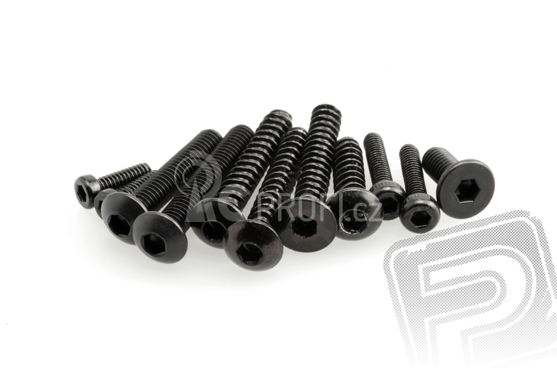 Imbusové šrouby s zápustnou hlavou M3x8mm černé (10 ks.)