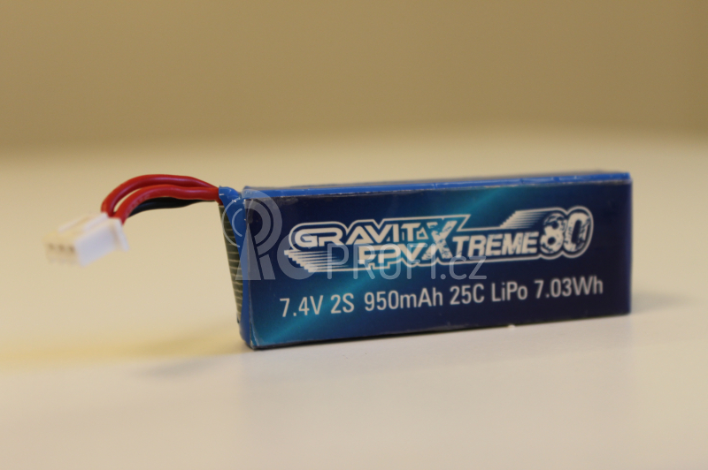 Gravit FPV Xtreme-80 - LiPo sada 7.4V 950mAh