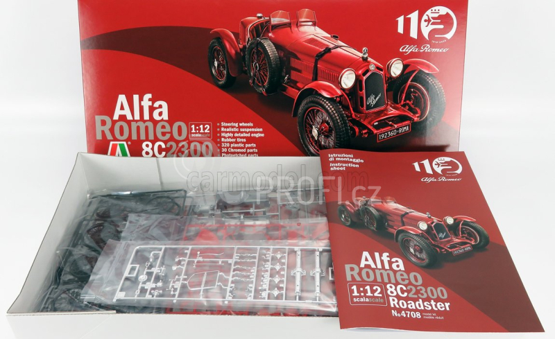 Italeri Alfa romeo 8c 2300 1931 1:12 Red