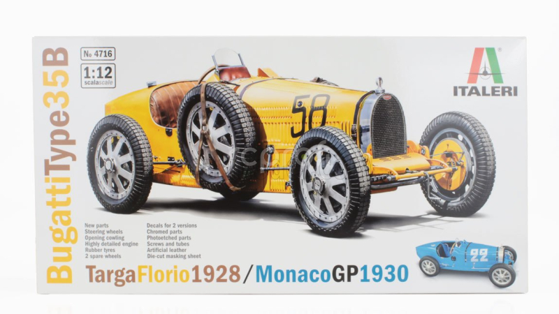 Italeri Bugatti F1  Type 35b Targa Florio 1929 - Monaco Gp 1930 1:12 /