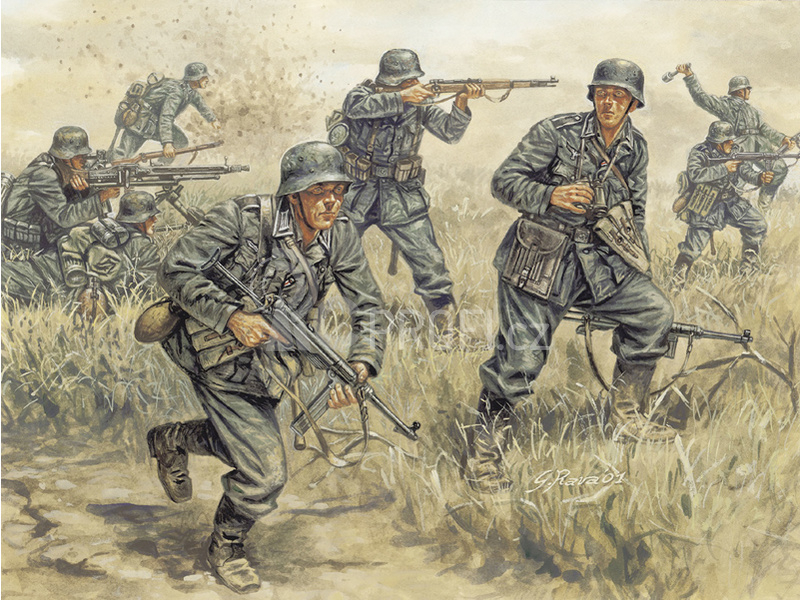 Italeri figurky - WWII - GERMAN INFANTRY (1:72)