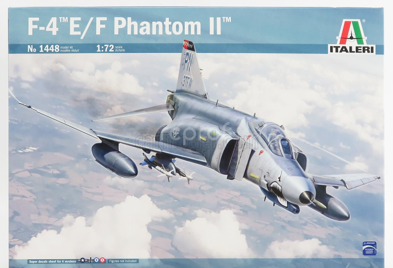 Italeri Mcdonnel douglas F-4 E/f Phantom Ii Airplane Military 1960 1:72 /